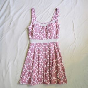 Pink and White Flower Patterned Dress